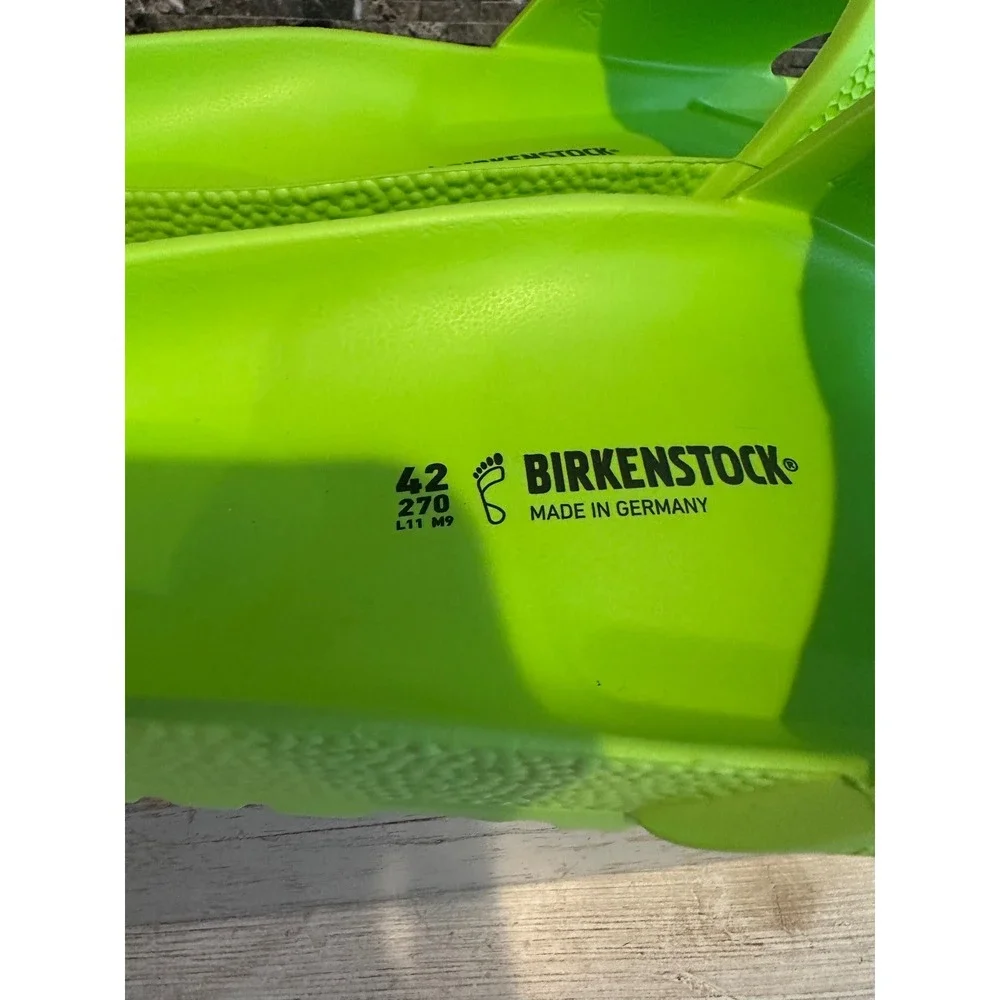 Birkenstock Barbados EVA Slide Sandals Lime Green Neon Mens 9 Womens 11 EU 42